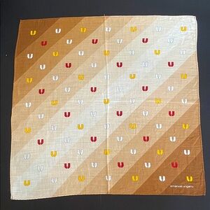 Vintage Emanuel Ungaro Diagonal Striped Pattern Scarf in Brown and Cream